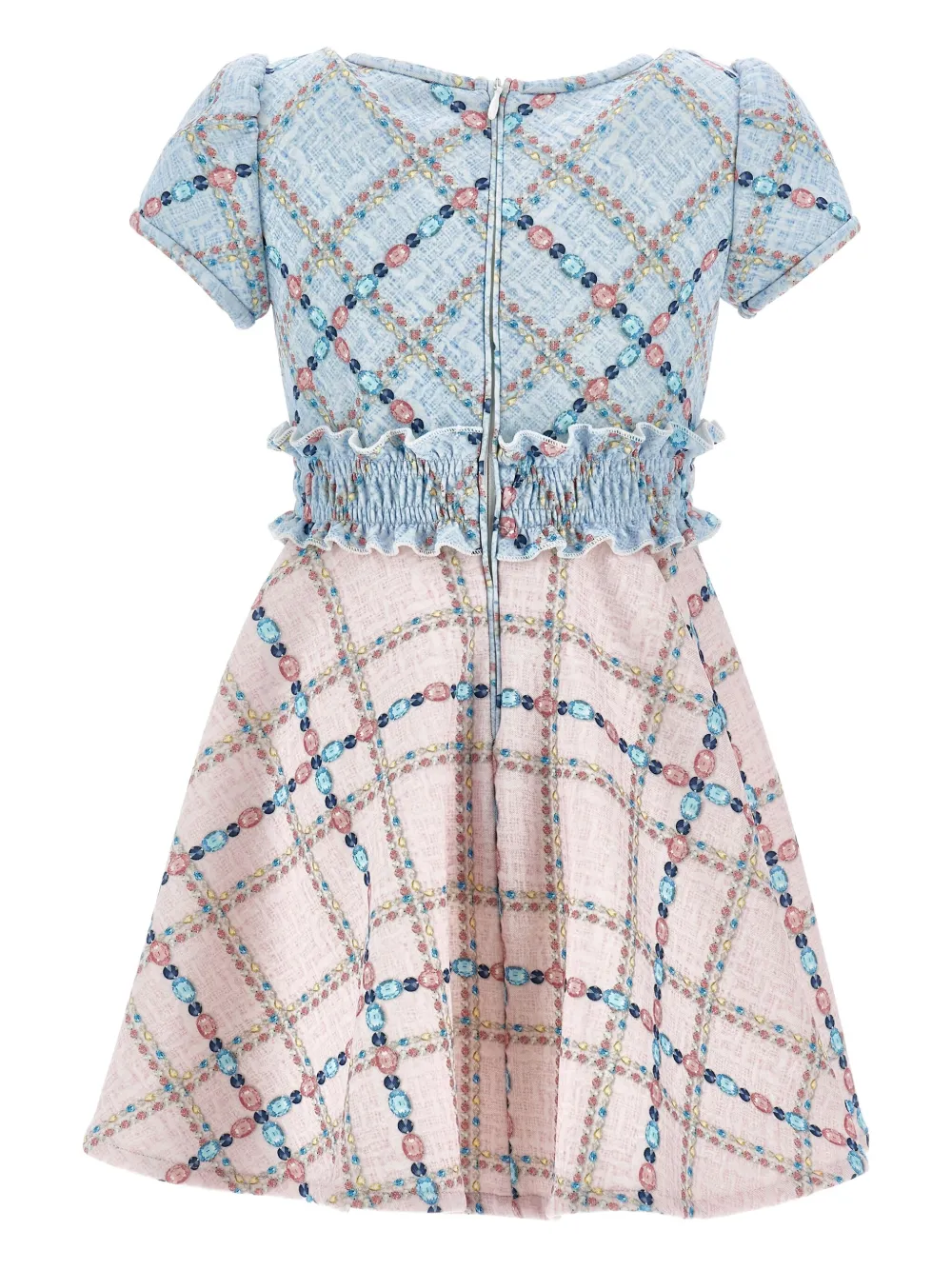 Monnalisa Gesmoktes Kleid mit Karo | Festliche Kleider | Image 2