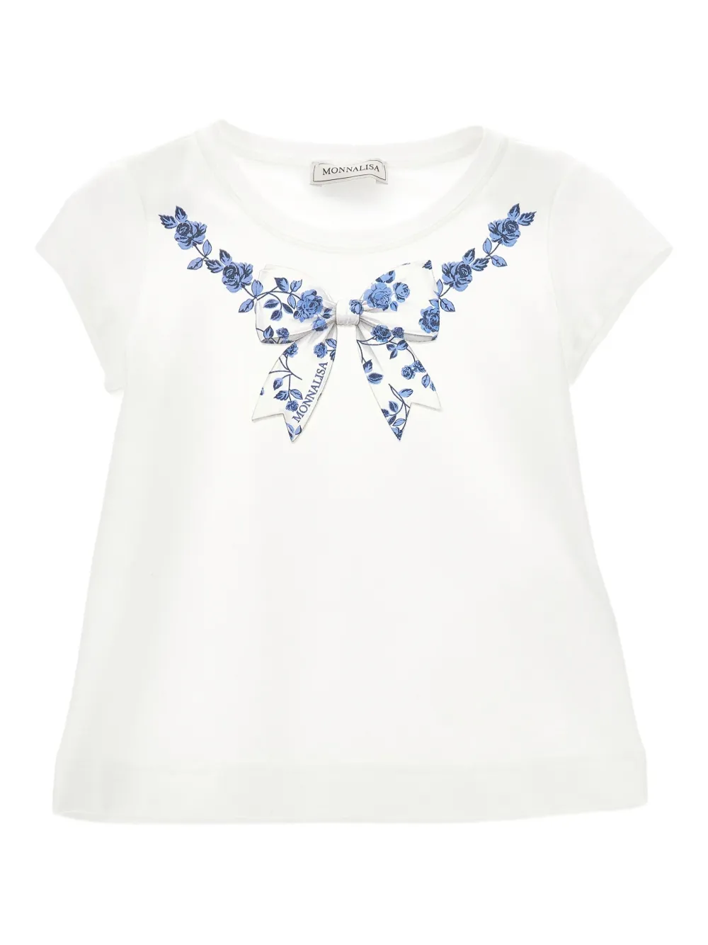 Monnalisa floral-print T-Shirt | White | Image 1