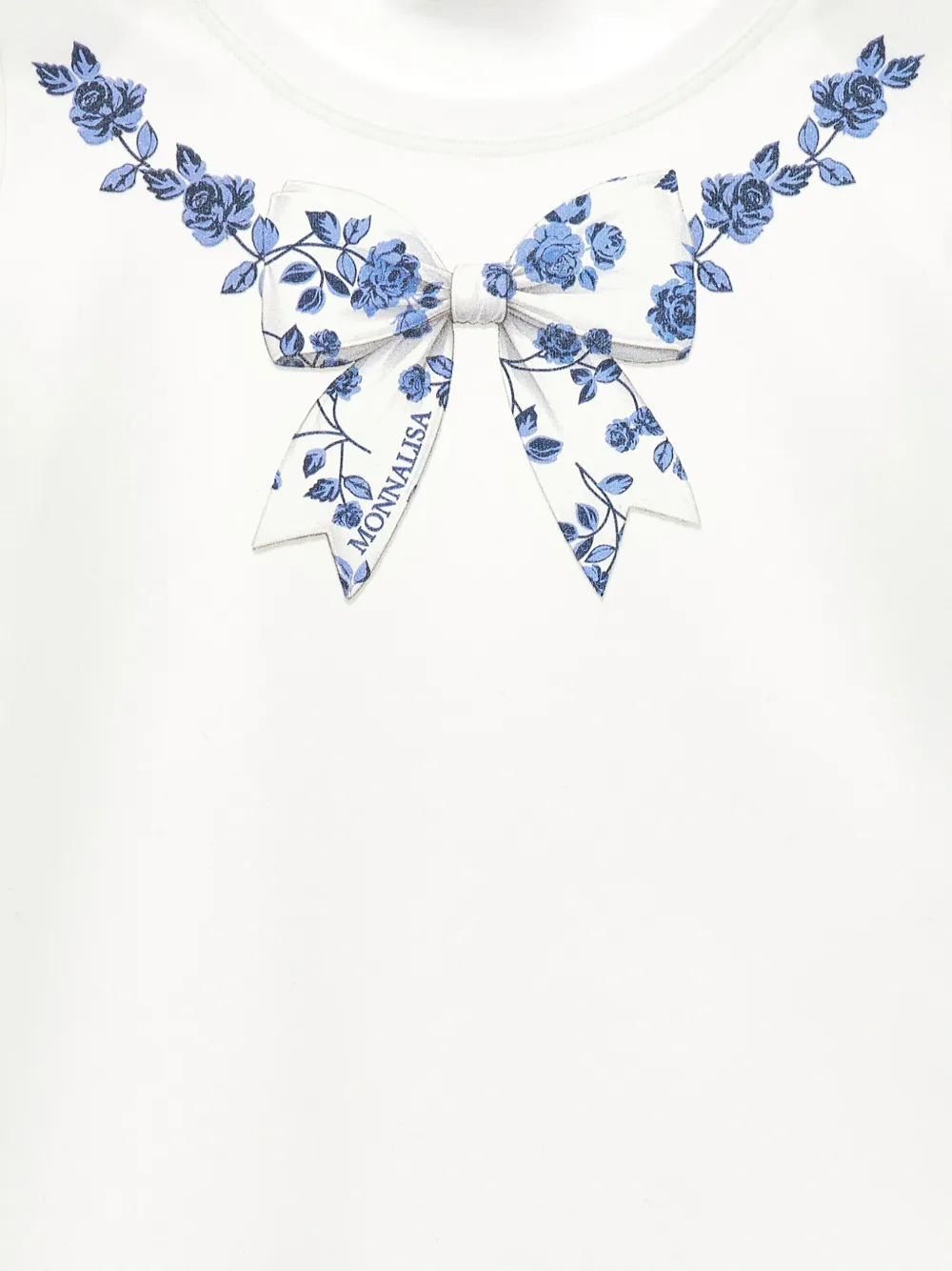 Monnalisa T-shirt met bloemenprint Wit