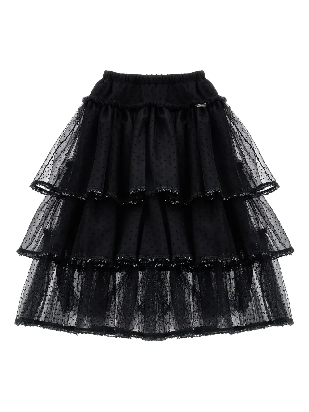 Monnalisa polka dot-jacquard tutu | Black | Image 1