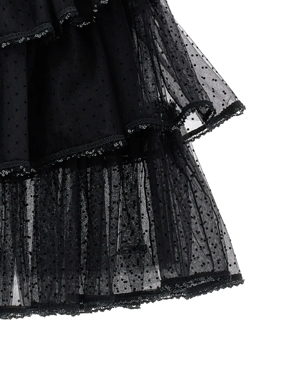 Monnalisa Polka Dot-jacquard Tutu In Black