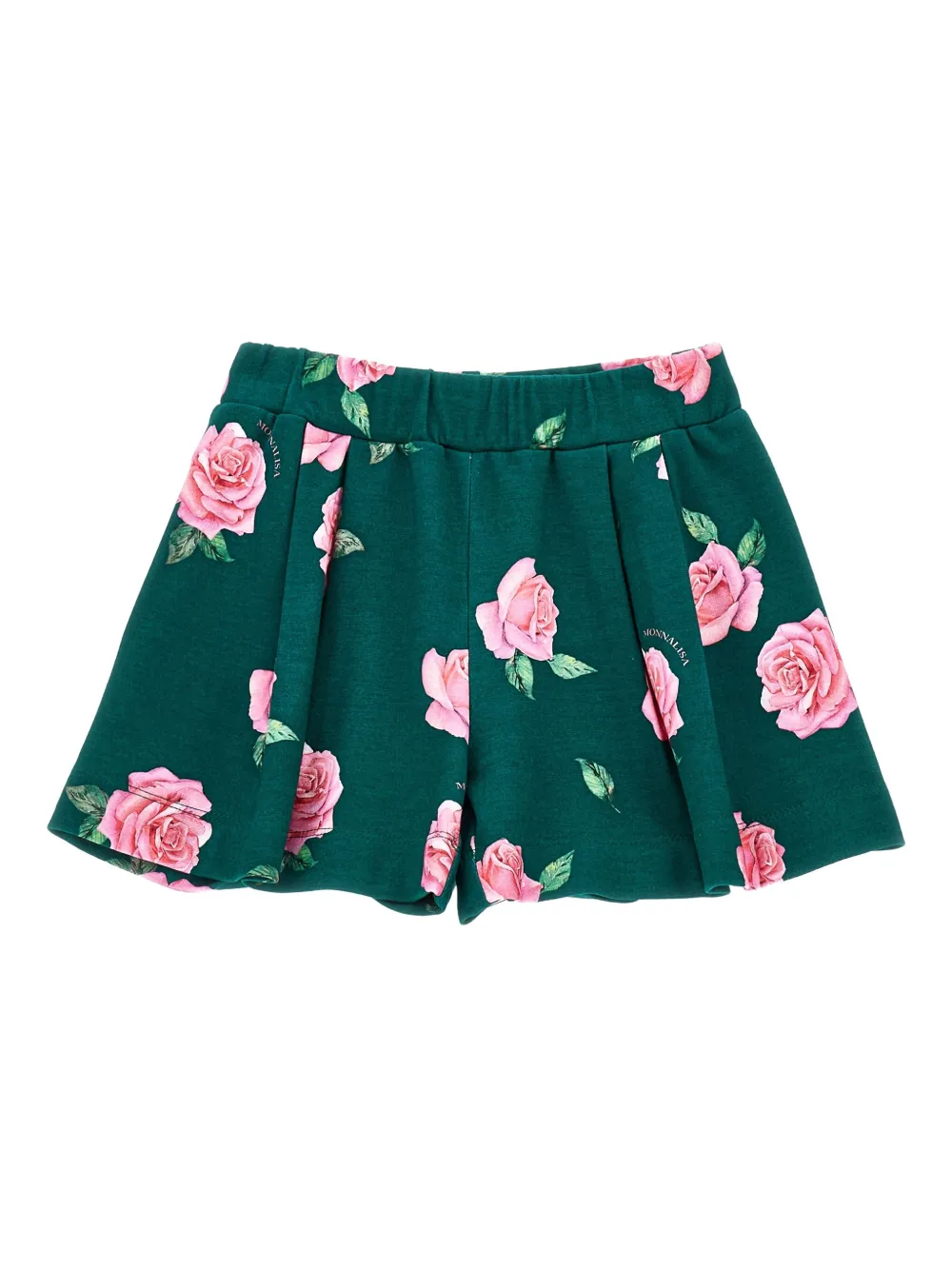 Monnalisa floral-print pleated shorts | Green | Image 1