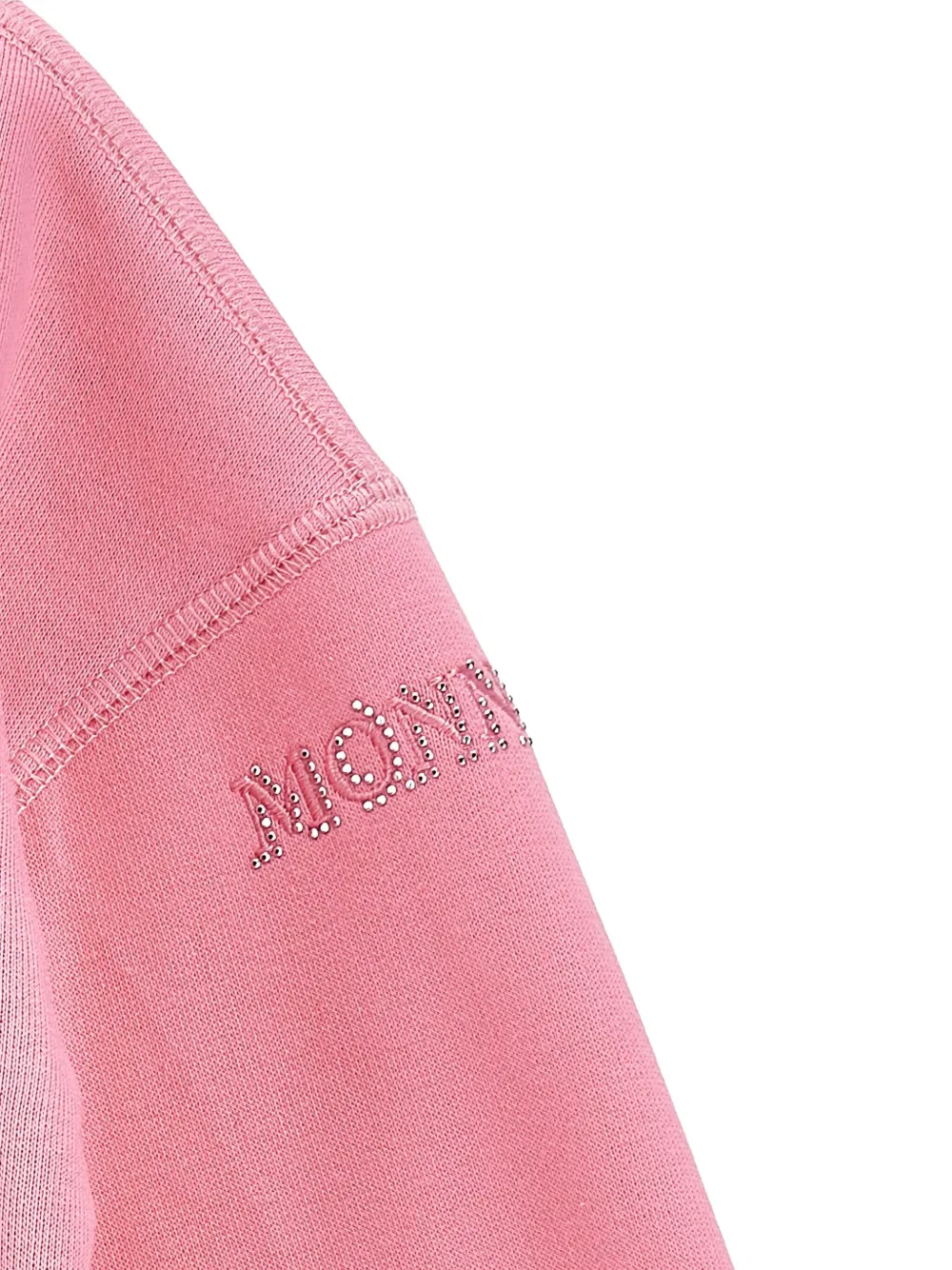 Monnalisa Zip-up Cropped Sweatshirt In Pink