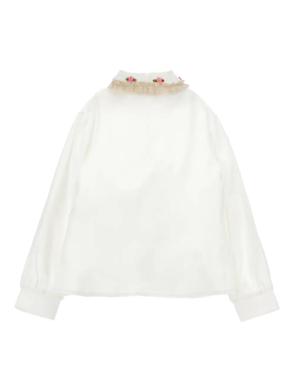 Monnalisa Shirt verfraaid met bloemen Wit