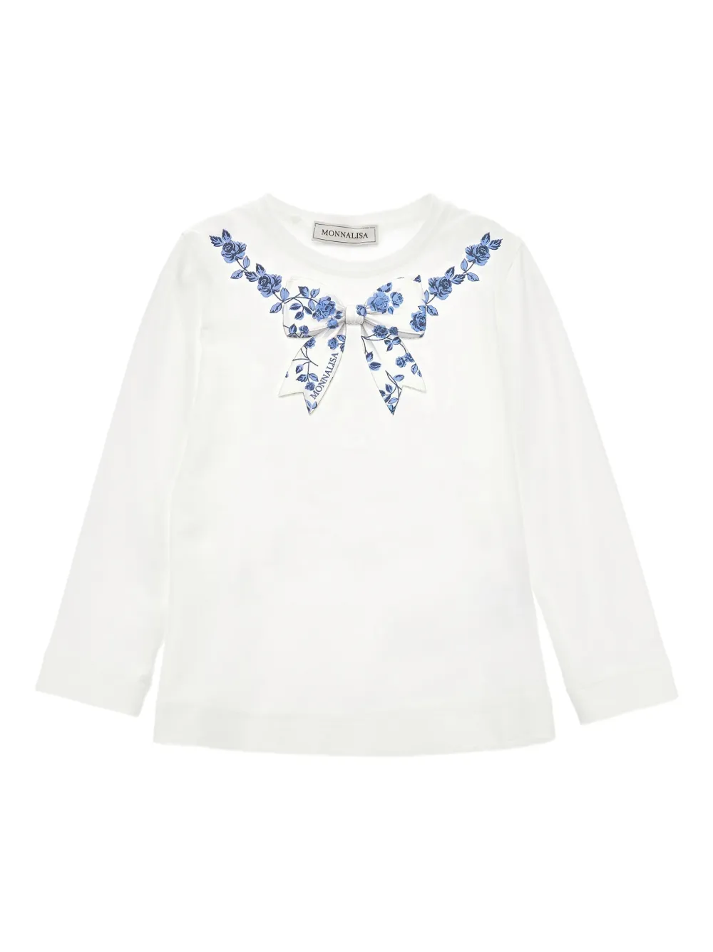 Monnalisa floral-print long sleeve t-shirt | White | Image 1