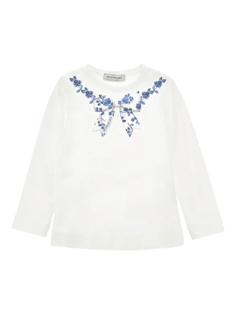 Monnalisa floral-print long sleeve t-shirt