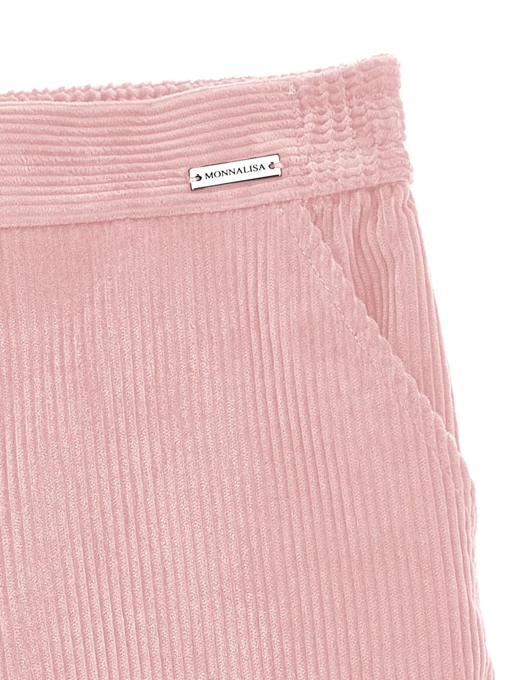 Monnalisa Ribfluwelen broek Roze
