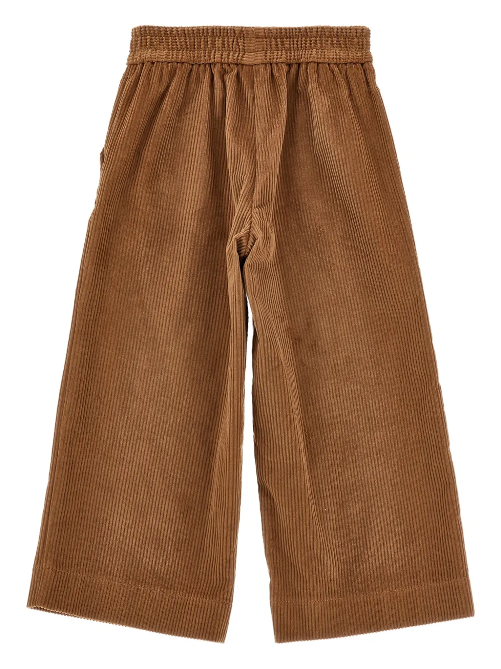 Monnalisa Corduroy Wide-leg Trousers In Brown