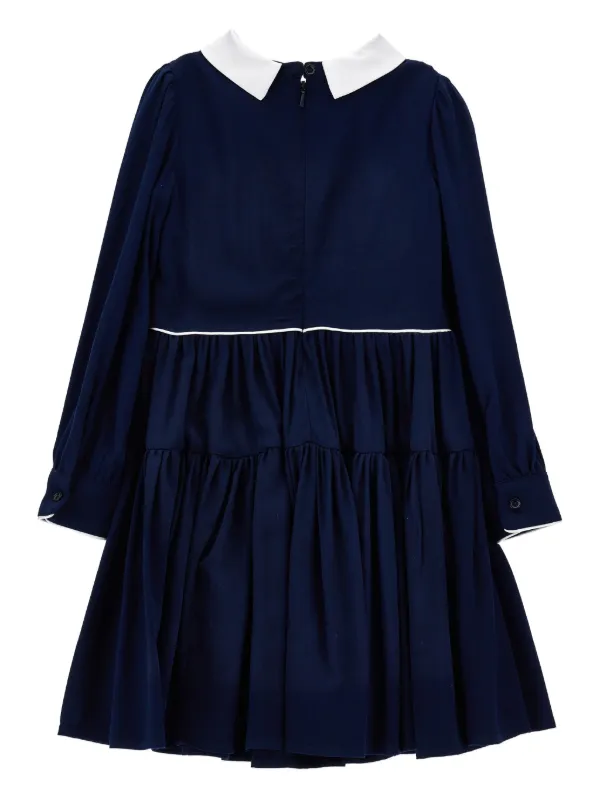Monnalisa Collared Shirt Dress Blue FARFETCH ID