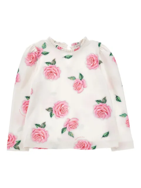Monnalisa floral-print long-sleeve top