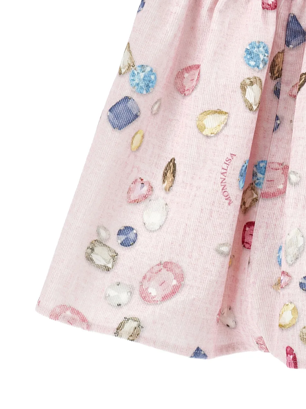 Monnalisa Gelaagde jurk met edelsteen print Roze