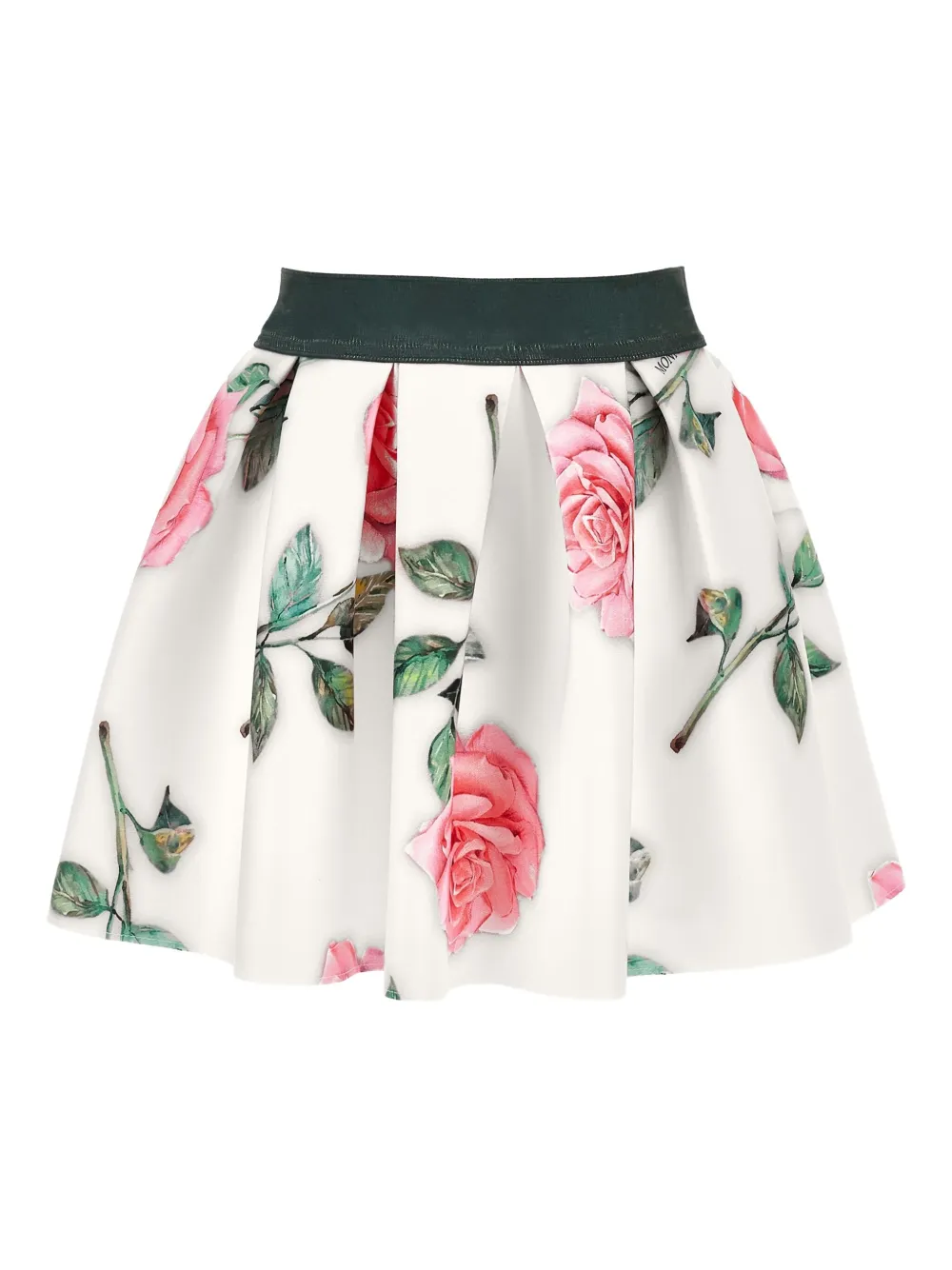 Monnalisa Gonna skater a fiori - Bianco