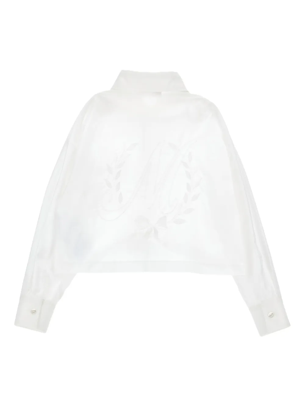 Monnalisa Shirt met geborduurd detail Wit