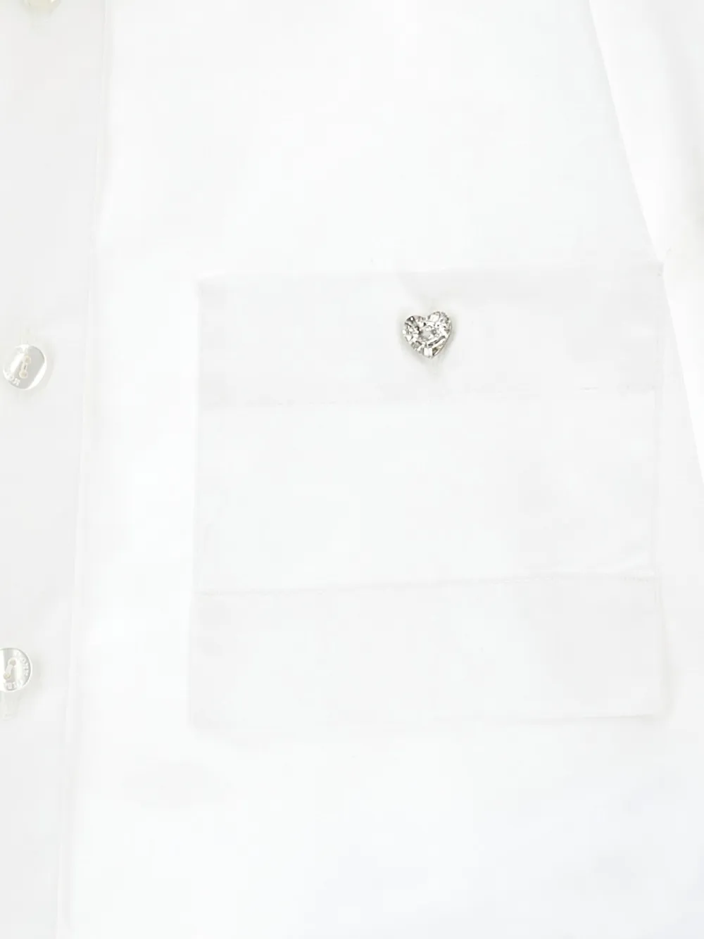 Monnalisa Shirt met geborduurd detail Wit