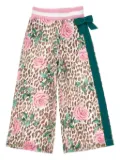 Monnalisa leopard print wide-leg trousers - Brown