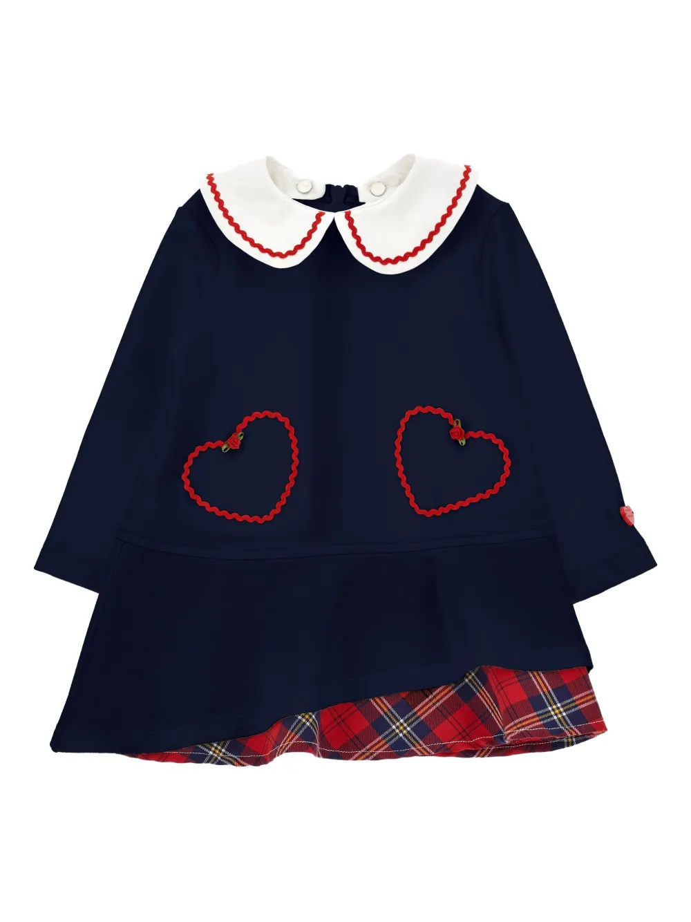 Monnalisa Jurk met vlakken Blauw