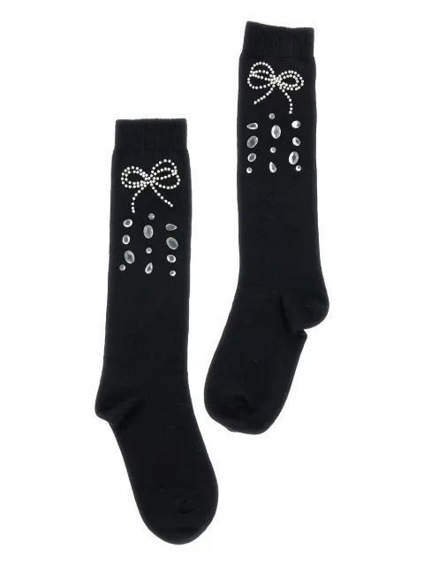 Monnalisa chaussettes à ornements strassés