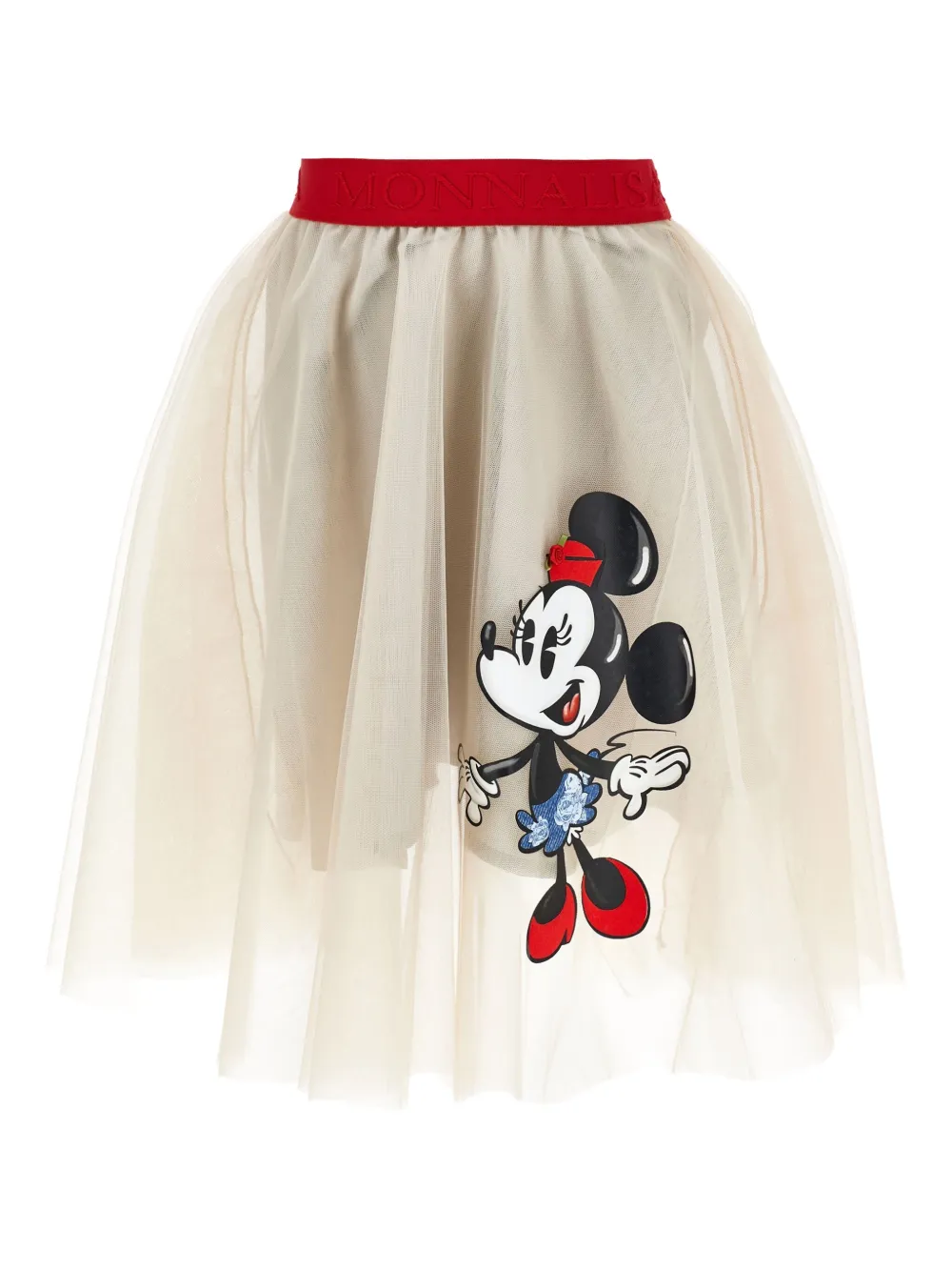 Monnalisa x Disney 'Minnie Mouse' チュールスカート - ニュートラル Monnalisa x Disney 'Minnie Mouse' チュールスカート - ニュートラル