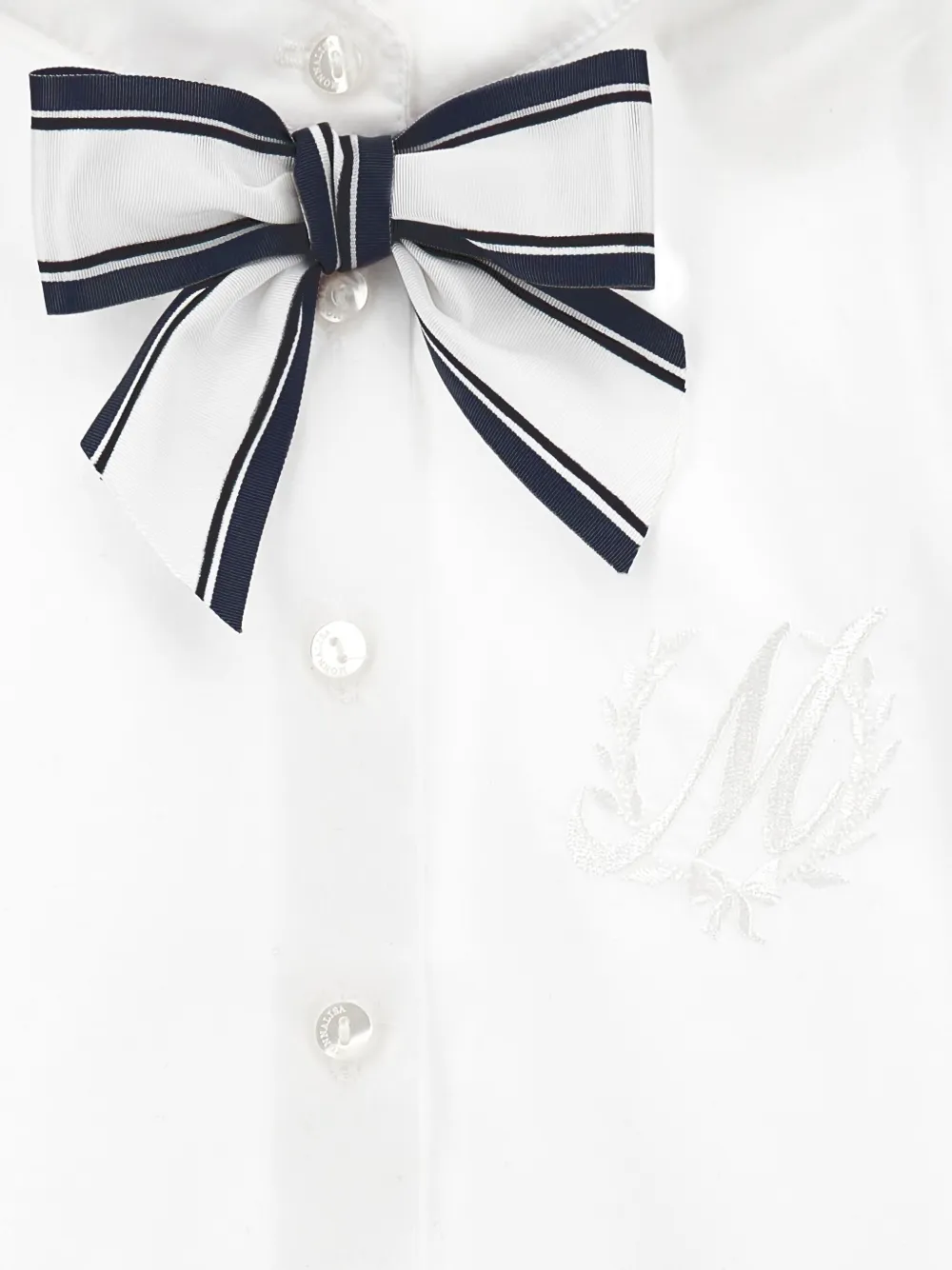 Monnalisa Shirt met verfraaide strik Wit
