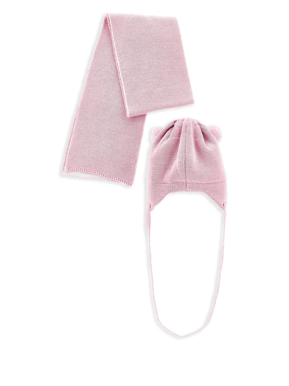 Monnalisa Gebreide muts met pompon Roze