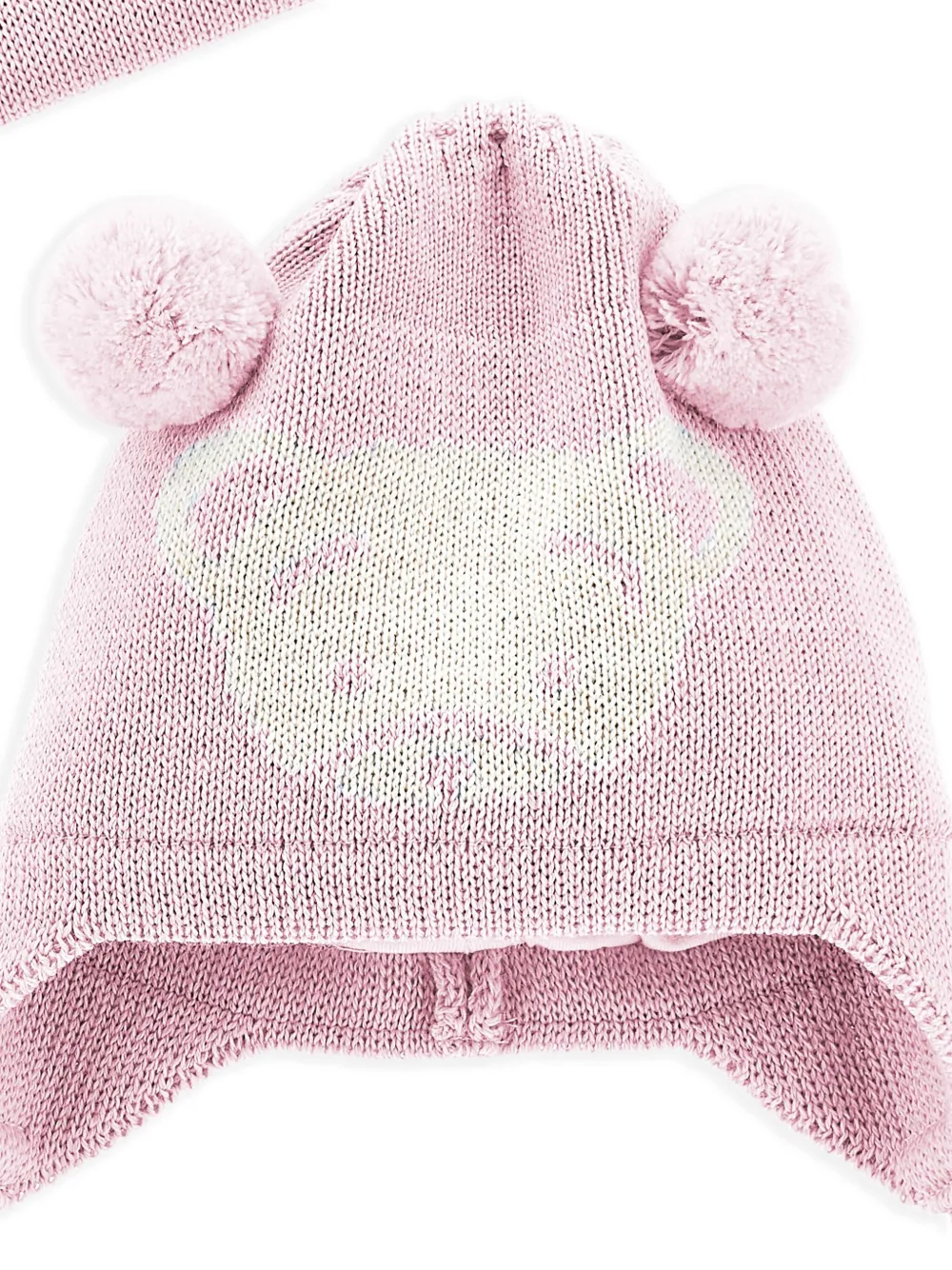 Monnalisa Gebreide muts met pompon Roze