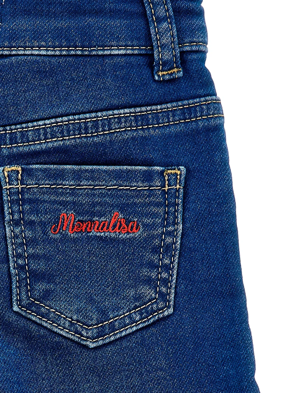 Monnalisa X Disney Minnie Mouse Jeans In Blue
