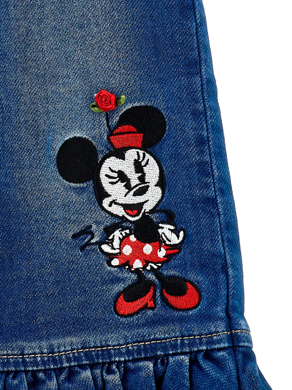 Monnalisa X Disney Minnie Mouse Jeans In Blue