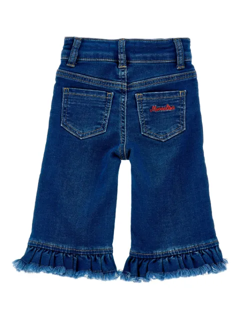 Monnalisa heart-embroidered jeans