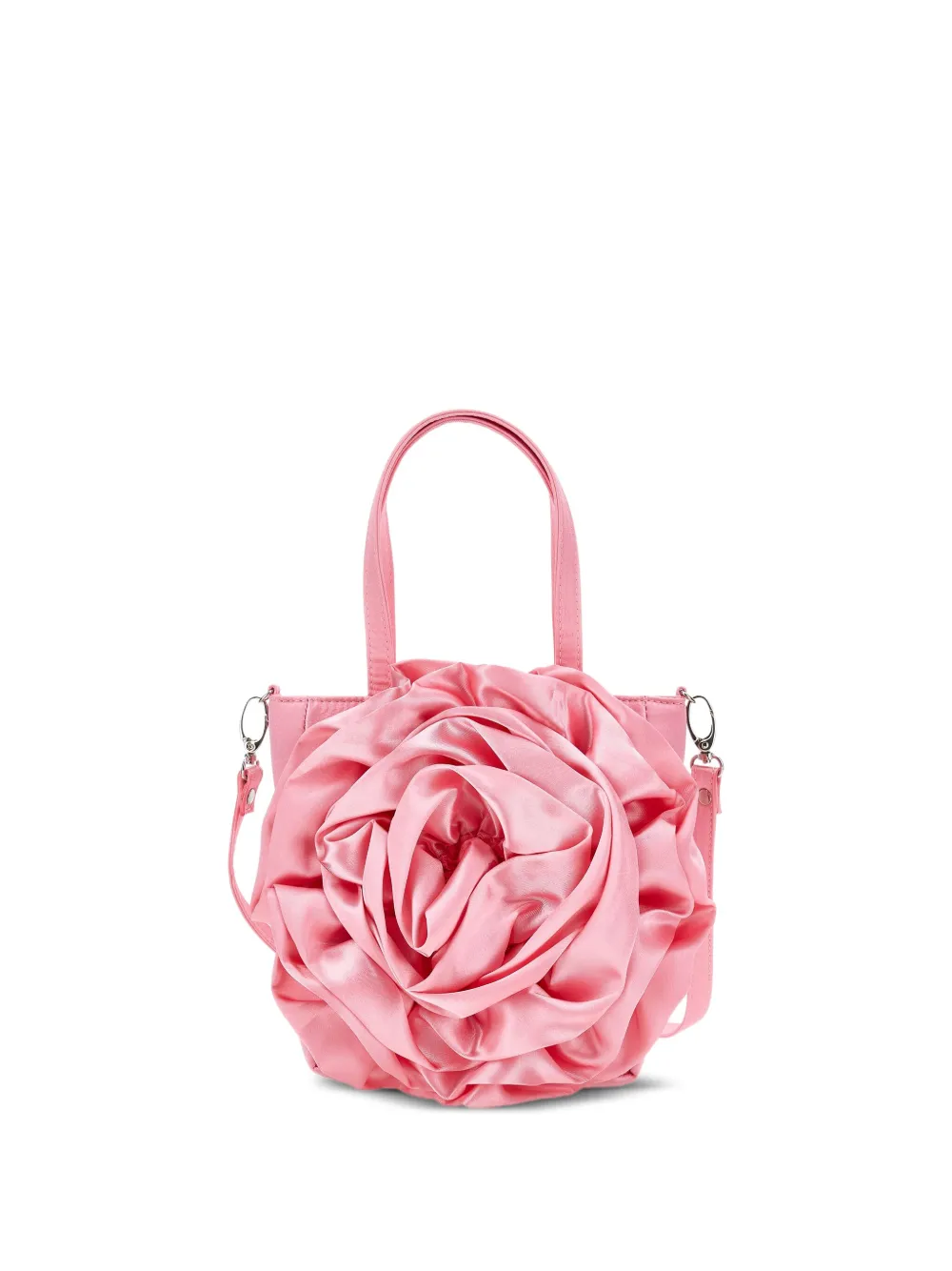 Monnalisa Satijnen handtas met roosdetail Roze