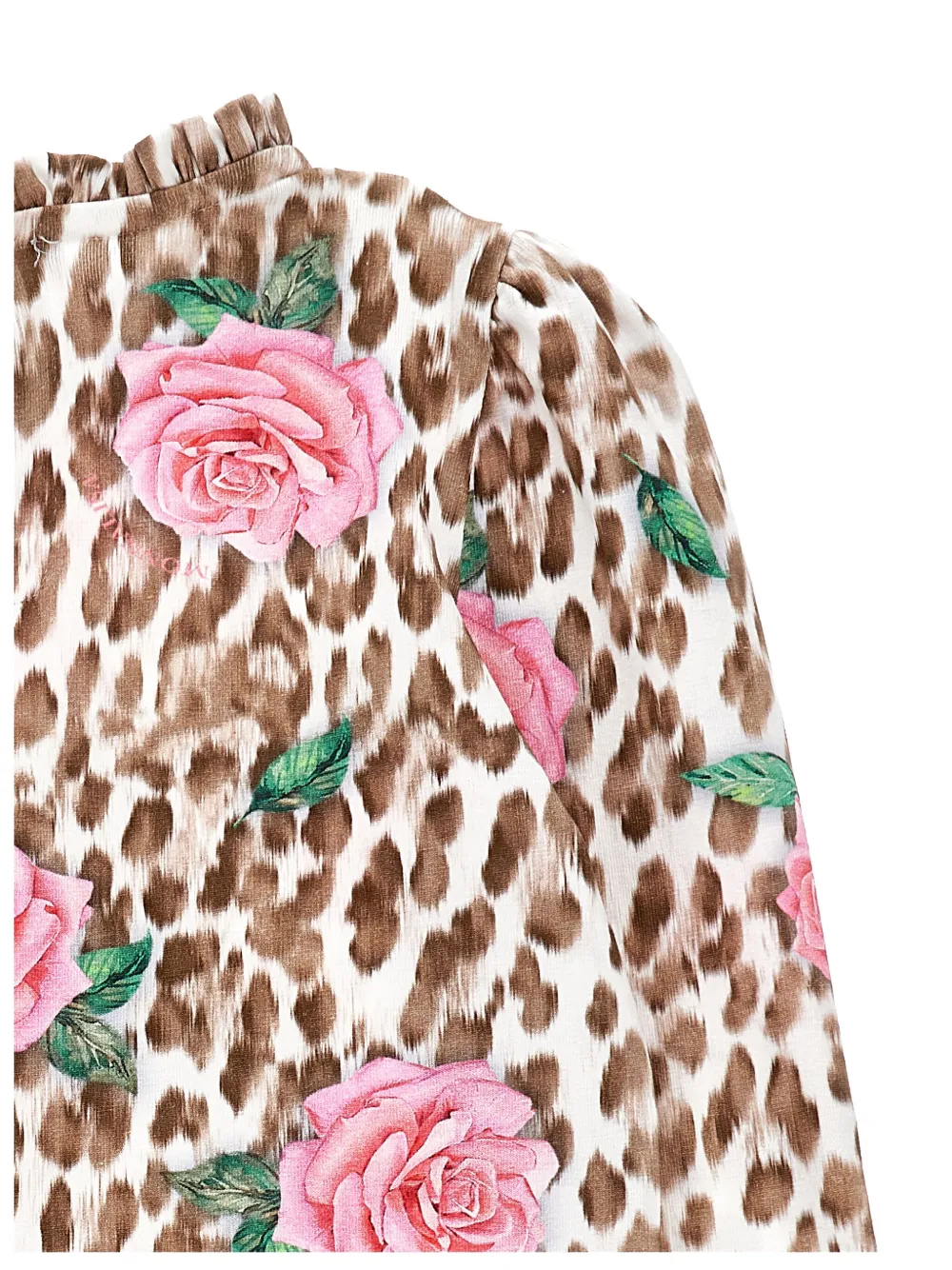 Monnalisa floral-print ruffle-detail top | Girls T-Shirts | Image 2