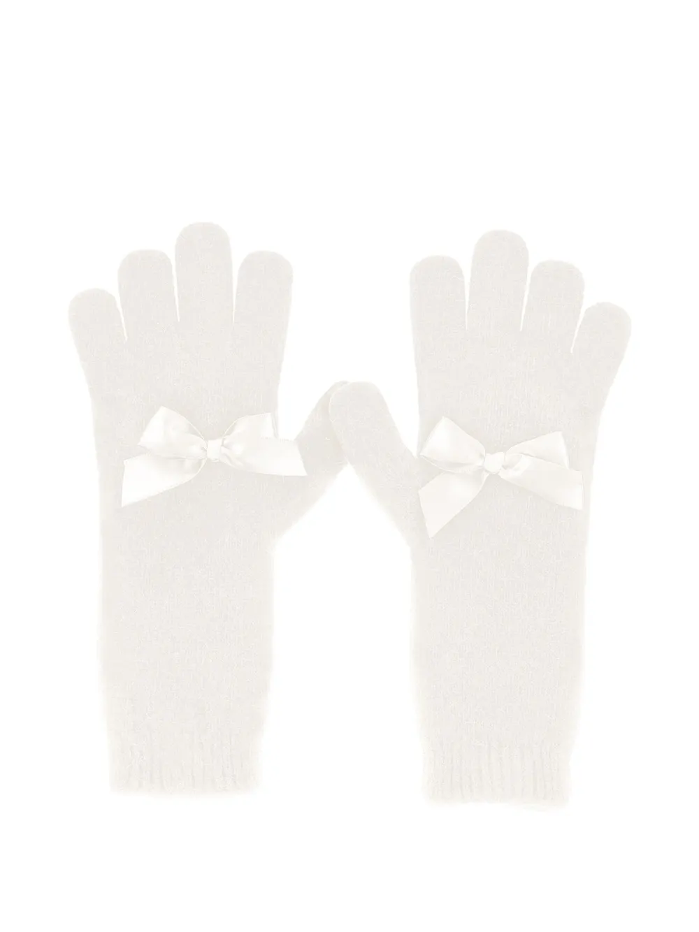 Monnalisa Bow Gloves In White