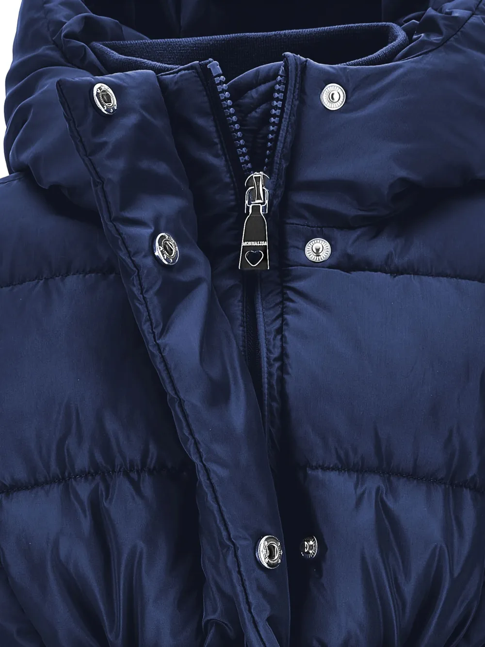 Monnalisa Donsjas met capuchon Blauw
