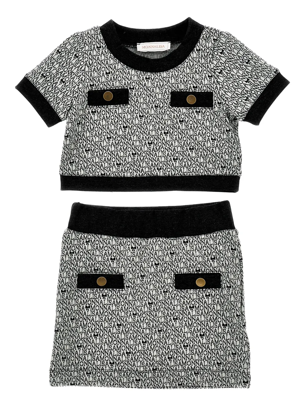 Monnalisa knitted two-piece set | White | Image 1
