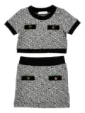 Monnalisa knitted two-piece set - White