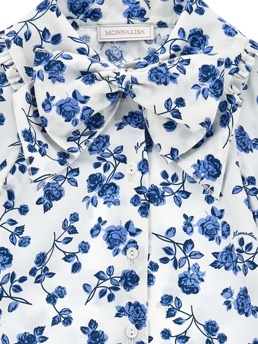 Monnalisa Shirt met bloemenprint Blauw