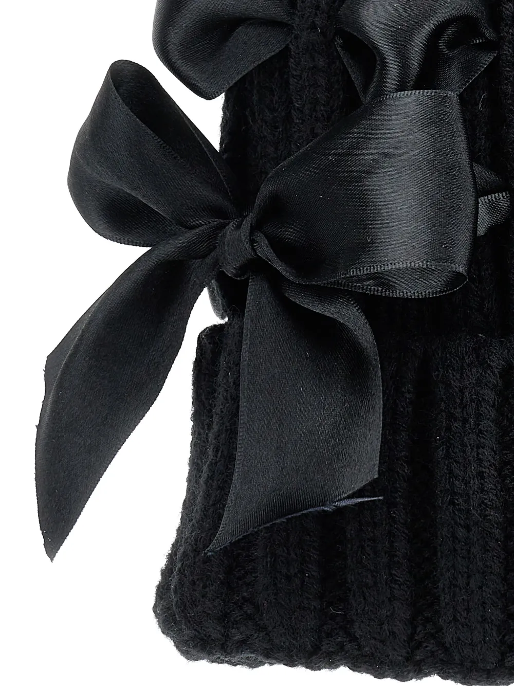 Monnalisa Muts met strik Zwart