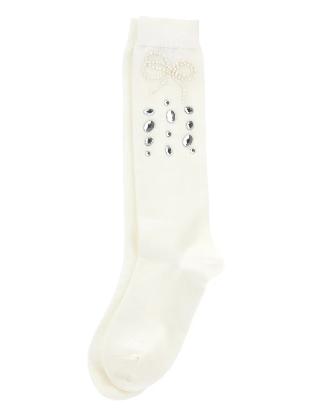 Crystal-Embellished Knee-High Socks