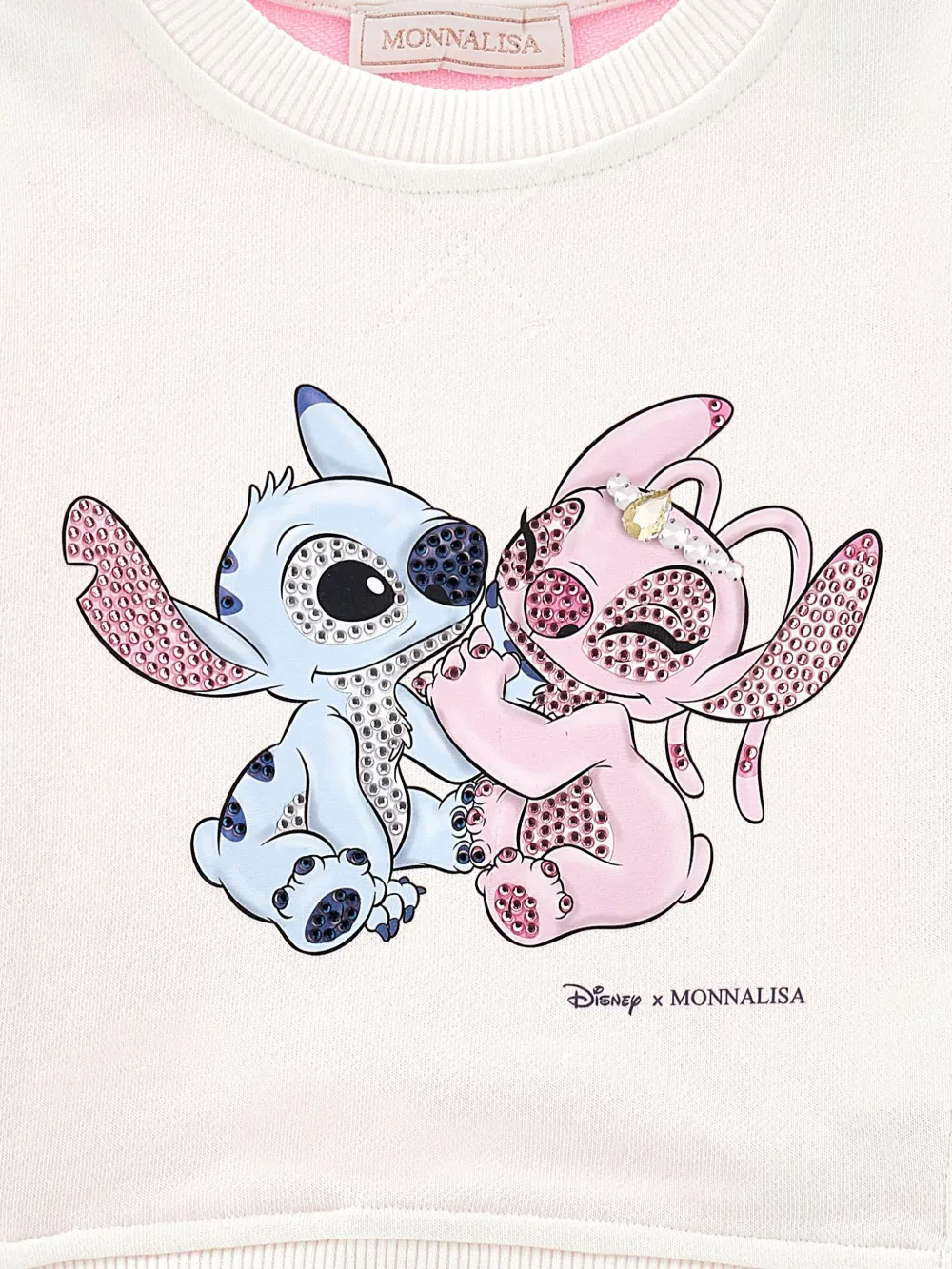 Monnalisa Sweater met grafische print Wit