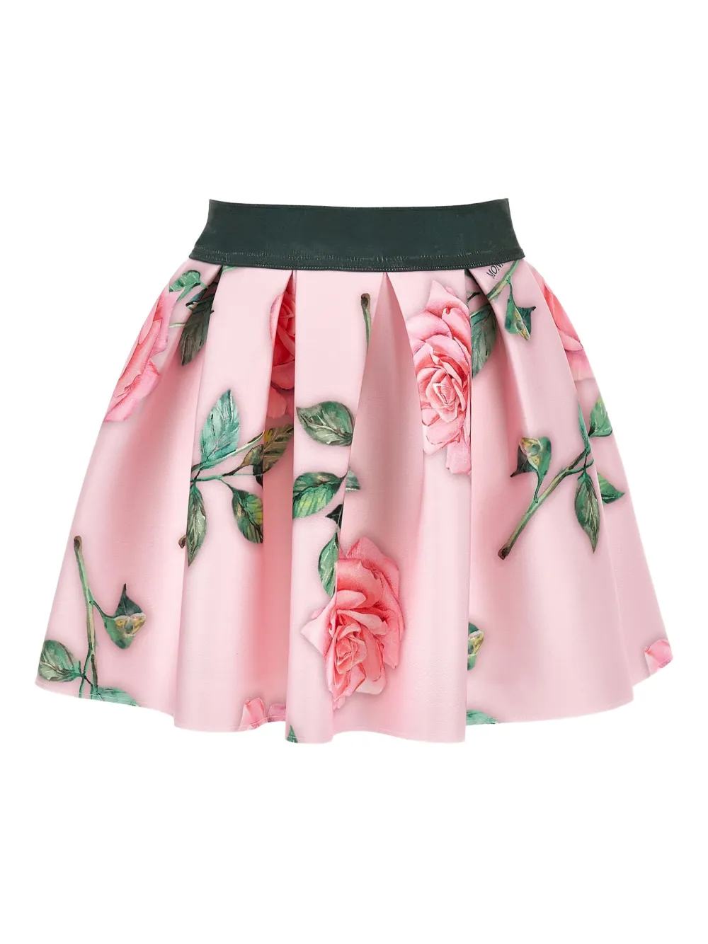 Monnalisa Mini-plooirok met bloe print Roze