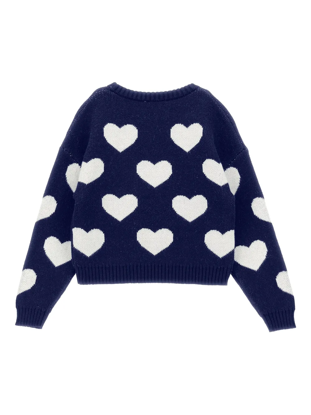 Monnalisa Trui met hartpatroon Blauw