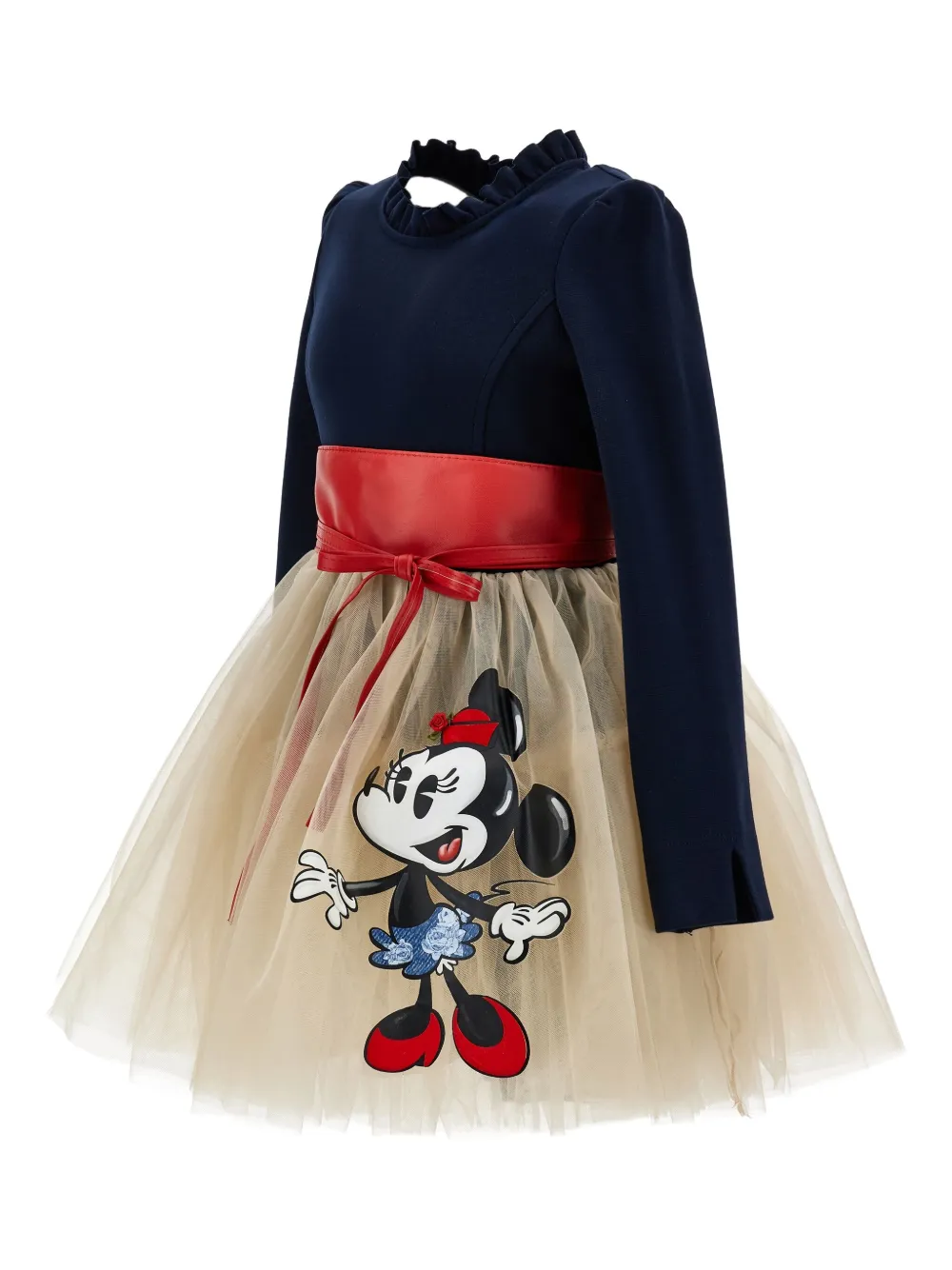 Monnalisa x Disney jurk met ceintuur Blauw