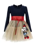 Monnalisa x Disney belted dress - Blue