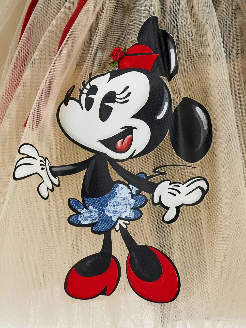 Monnalisa x Disney jurk met ceintuur Blauw