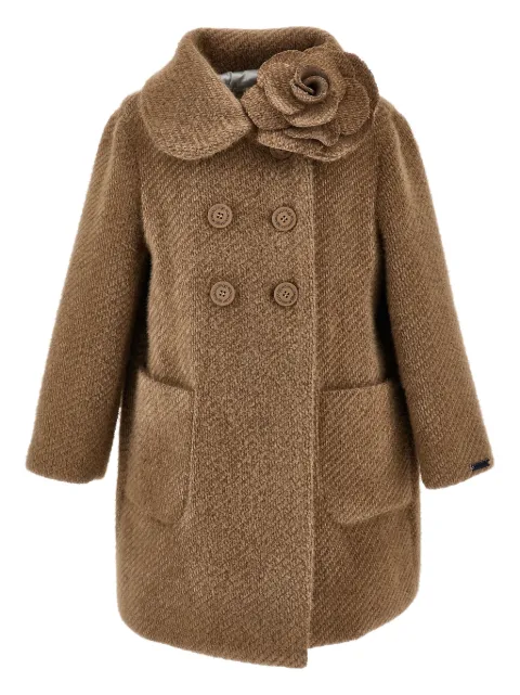 Monnalisa rose-detail coat