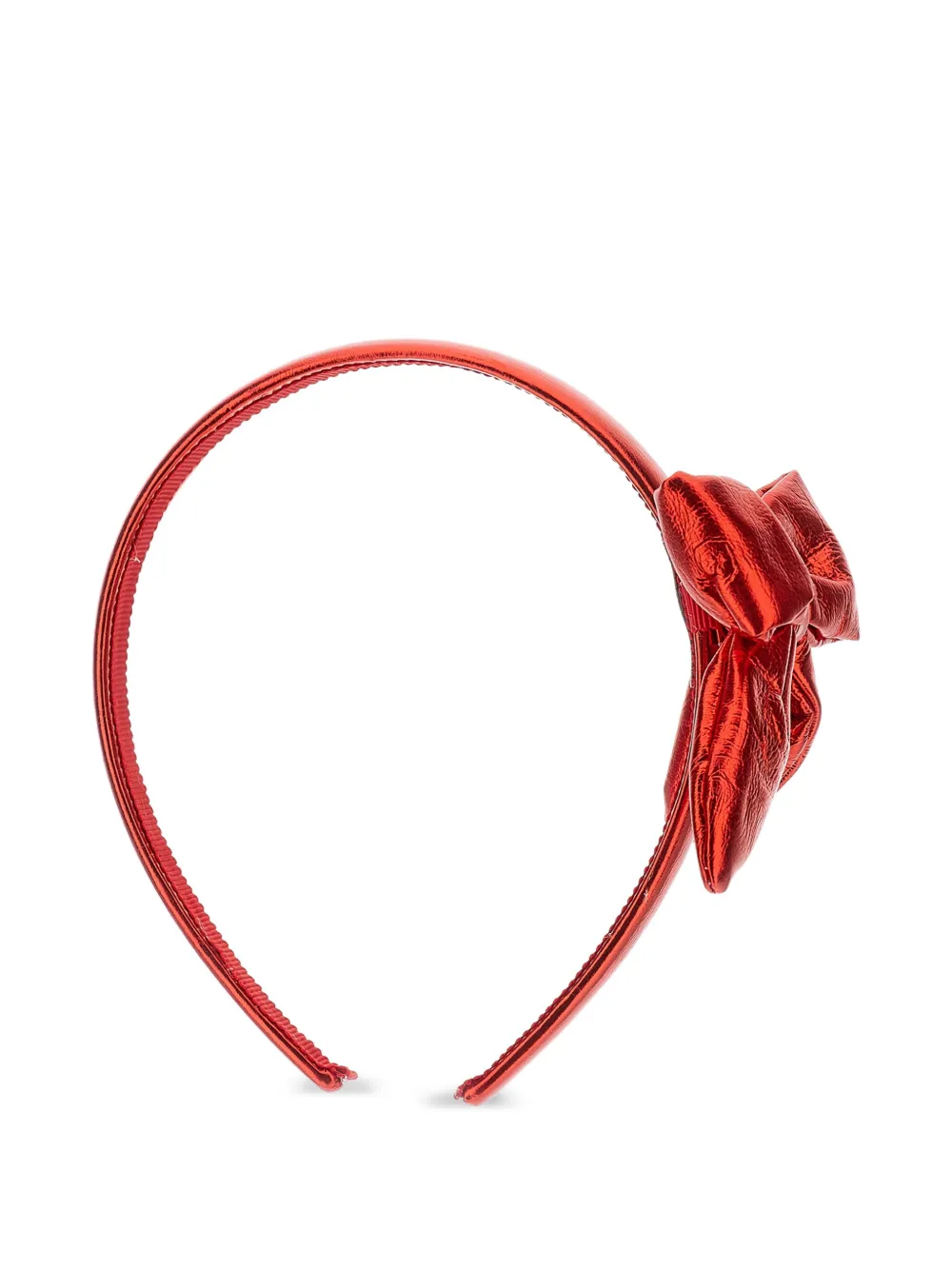 Monnalisa Metallic haarband met strikdetail Rood
