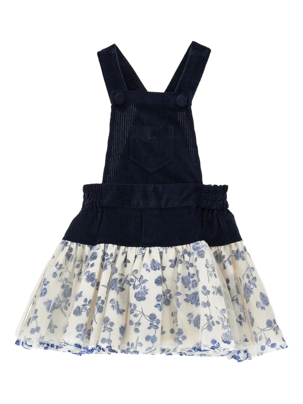 Monnalisa floral-print dungarees | Blue | Image 1