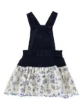 Monnalisa floral-print dungarees - Blue