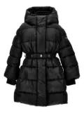 Monnalisa belted puffer coat - Black