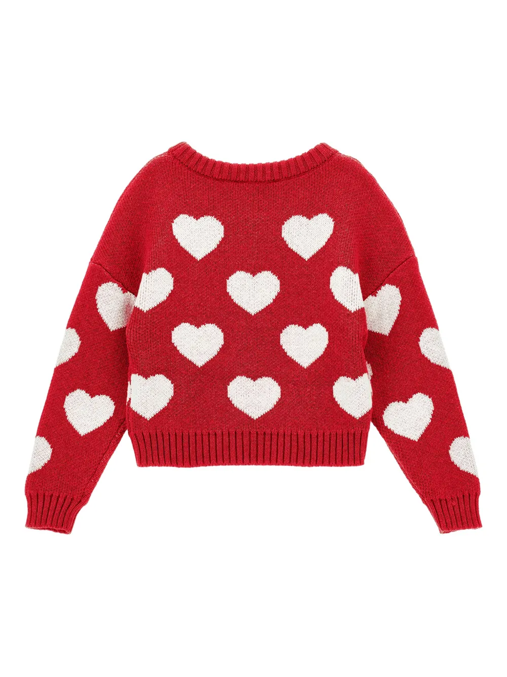 Monnalisa Trui met hartpatroon Rood