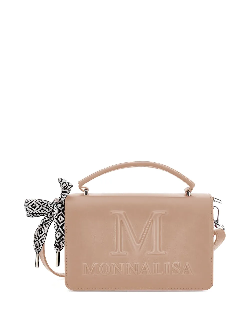 Monnalisa Schoudertas met logo-reliëf Beige